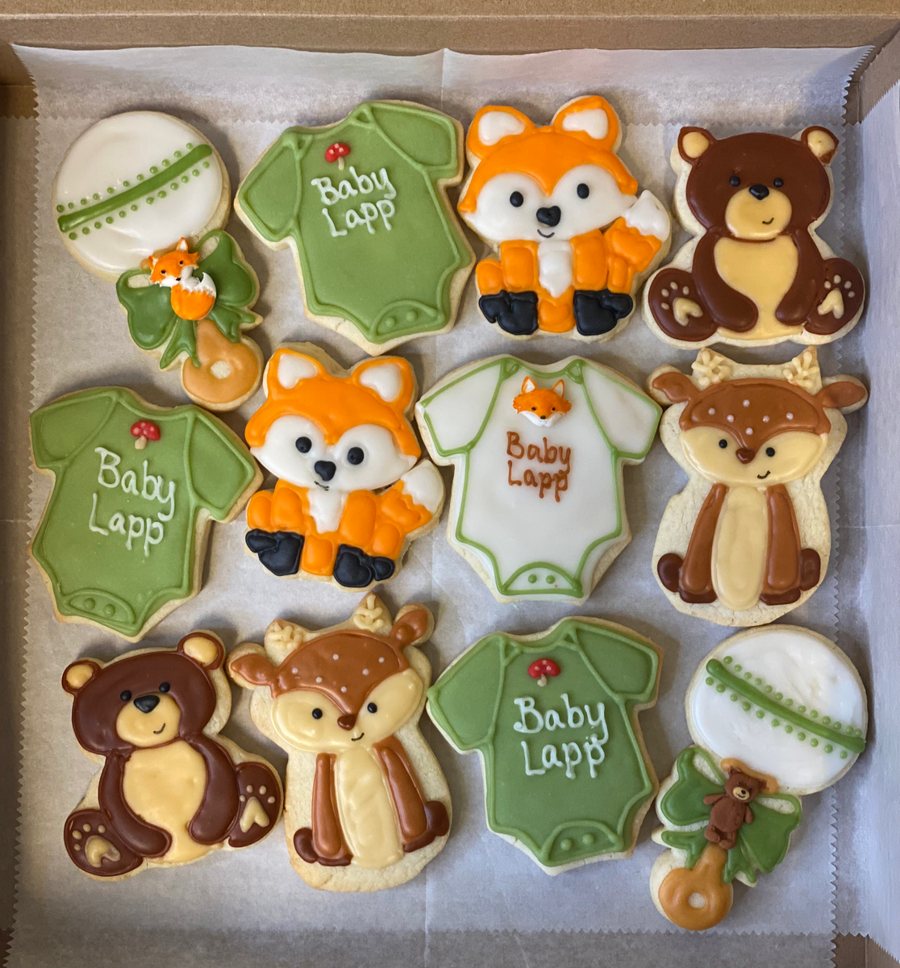 A set of Mrs. Kelder's decorated sugar cookies
