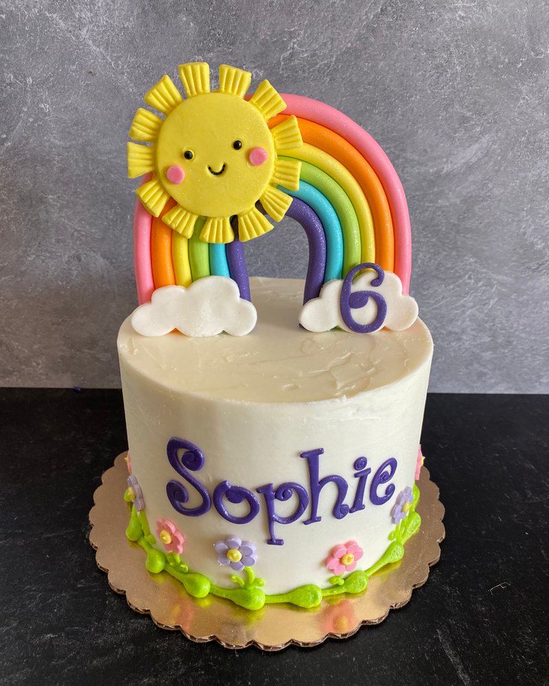 A colorful custom birthday cake by Mrs. Kelder's Cakes
